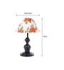 Orange & White Shade Table Lamp With Metal Base