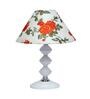 Orange & White Shade Table Lamp With Metal Base