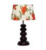 Henry Orange & White Fabric Shade Night Lamp With Wood Base