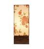 Manderley Orange & White Fabric Shade Table Lamp With Wood Base