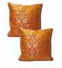 Multicolor Traditional Sild Blend 16 x 16 Inches Cushion Covers (Set of 2)