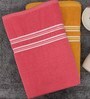 Orange & Yellow Cotton 400 GSM Bath Towels (Set Of 2)