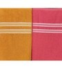 Orange & Yellow Cotton 400 GSM Bath Towels (Set Of 2)