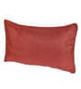 Orange Solid 210TC Jute 17 x 27 Inches Pillow Covers (Set of 2)