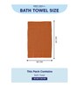 Orange 100% Cotton 380 Gsm Bath Towel 4 Pc