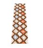Floral Diamond (72x13) Brown & Orange Cotton Table Runner