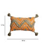 Orange Woven Cotton 20 x 12 Inches Cushion Cover