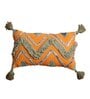 Orange Woven Cotton 20 x 12 Inches Cushion Cover