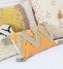 Orange Woven Cotton 20 x 12 Inches Cushion Cover