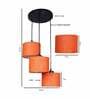Svenska Orange Jute Cluster Hanging Light