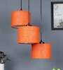 Svenska Orange Jute Cluster Hanging Light
