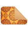 Orange Traditional Polyester 23 x 15 Inches Anti Skid Door Mat