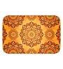 Orange Traditional Polyester 23 x 15 Inches Anti Skid Door Mat