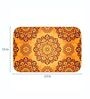 Orange Traditional Polyester 23 x 15 Inches Anti Skid Door Mat