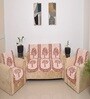Orange 5 Seater Floral 10Pcs Sofa Covers