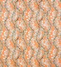 Orange Floral 180 TC Microfiber Double Bedsheet With 2 Pillow Covers