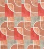 Orange Abstract 220 TC Microfiber King Size Fitted Bedsheet With 2 Pillow Covers