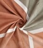 Orange Abstract 220 TC Microfiber King Size Fitted Bedsheet With 2 Pillow Covers