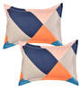 Orange Abstract 280 TC Microfibre Fitted King Bedsheet 2 Pillow Covers