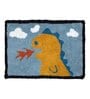 Orange Abstract Cotton 24x16 Inches AntiSkid Door Mat (1Pc)