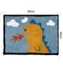 Orange Abstract Cotton 24x16 Inches AntiSkid Door Mat (1Pc)