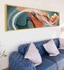 Orange Abstract Ribbon Design Canvas Art Print