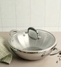 Selecta 10.2 Inch Nickel Free Silver Stainless Steel Kadhai with Lid