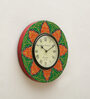 Orange Analog Traditional Wall Clock