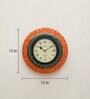 Orange Analog Traditional  Wall Clock