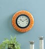 Orange Analog Traditional Wall Clock