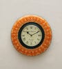 Orange Analog Traditional Wall Clock