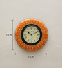Orange Analog Traditional Wall Clock