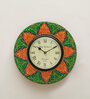 Orange Analog Traditional Wall Clock