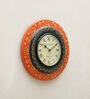 Orange Analog Traditional  Wall Clock