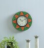 Orange Analog Traditional Wall Clock