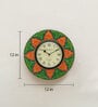Orange Analog Traditional Wall Clock