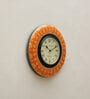 Orange Analog Traditional Wall Clock