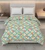 Orange and Blue 100% COTTON Solid 150 GSM King Bed Comforter