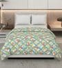 Orange and Blue 100% COTTON Solid 150 GSM King Bed Comforter