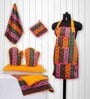 Traditional Print Multicolor Cotton (Set of 8) Kitchen Linen Set