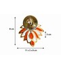 Orange and White leaves diya