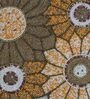 Floral Beaded (36x13) Orange & White Cotton Table Runner