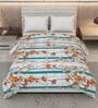 Orange Blue 100% COTTON Solid 150 GSM King Bed Comforter