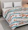 Orange Blue 100% COTTON Solid 150 GSM King Bed Comforter