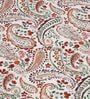 Orange Bohemian Paisley Design 210 TC 100% Cotton Superking Bedsheet with 2 Pillow Covers