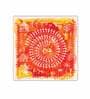 Warli Orange Canvas Teakwood And MDF Framed Art Print
