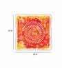 Warli Orange Canvas Teakwood And MDF Framed Art Print