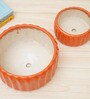 Orange Ceramic (Set of 2) Desk Pots