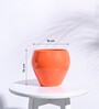 Orange Ceramic Apple Shape Desk Pot Desk Pot