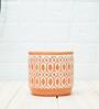 Orange Ceramic Aztec Desk Pot